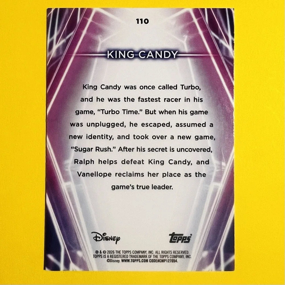 2026 Topps Disney Neon King Candy‎ #110 Diamante Wreck-It Ralph Insert